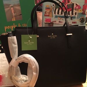 NWT Kate Spade ♠️ black Cedar Street Hayden bag